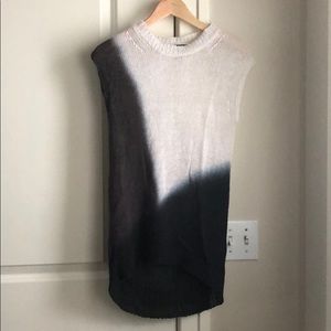 J.Crew Dip Dye Sweater Vest Linen Loose Knit Tunic